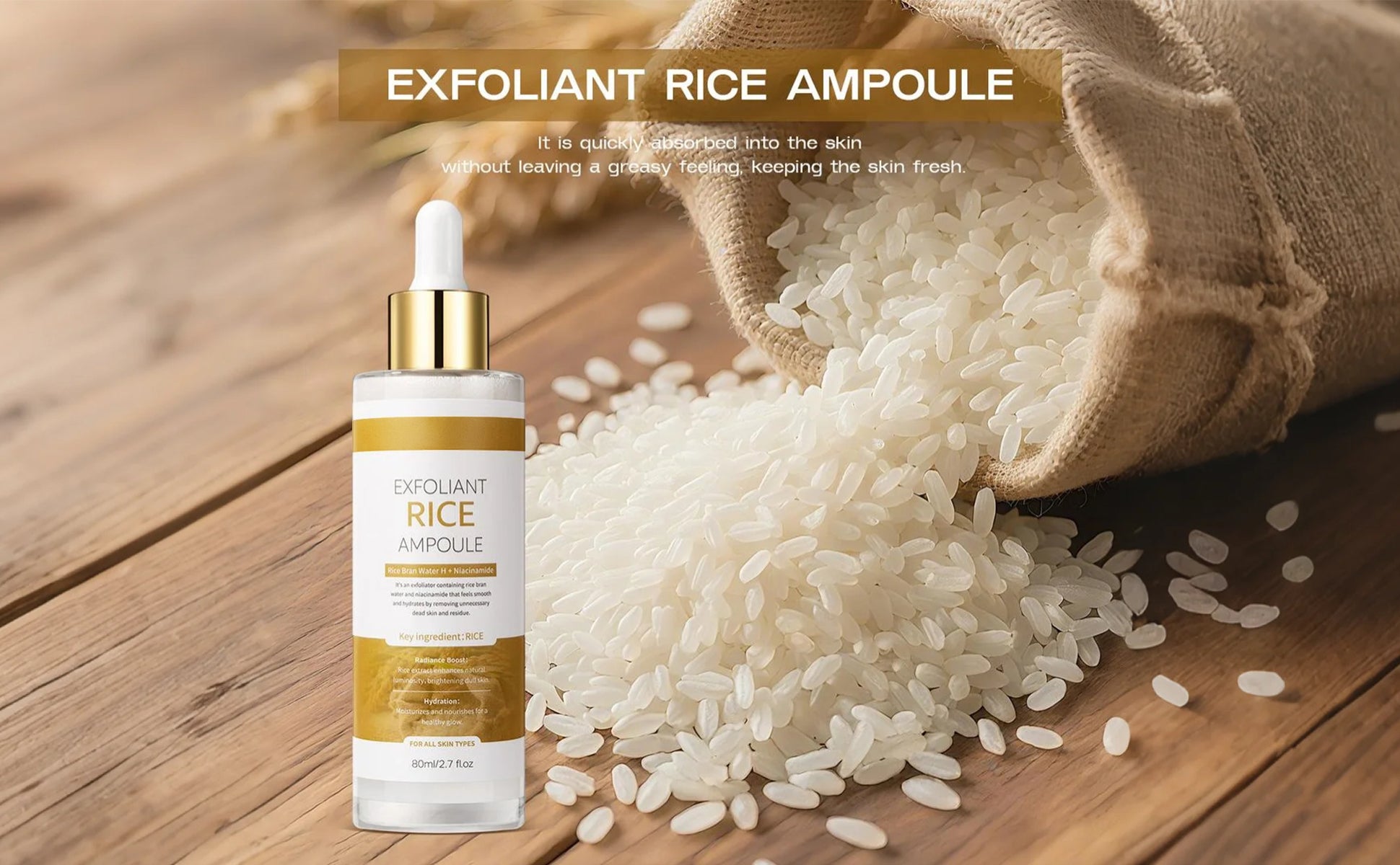 Veakoo Exfoliant Rice Ampoule product introduction