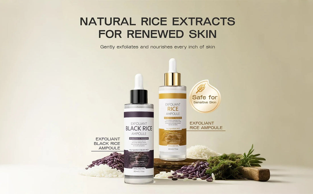 Our Rice & Black Rice Exfoliant Ampoules: Smooth, Bright Skin Starts Here - veakoo