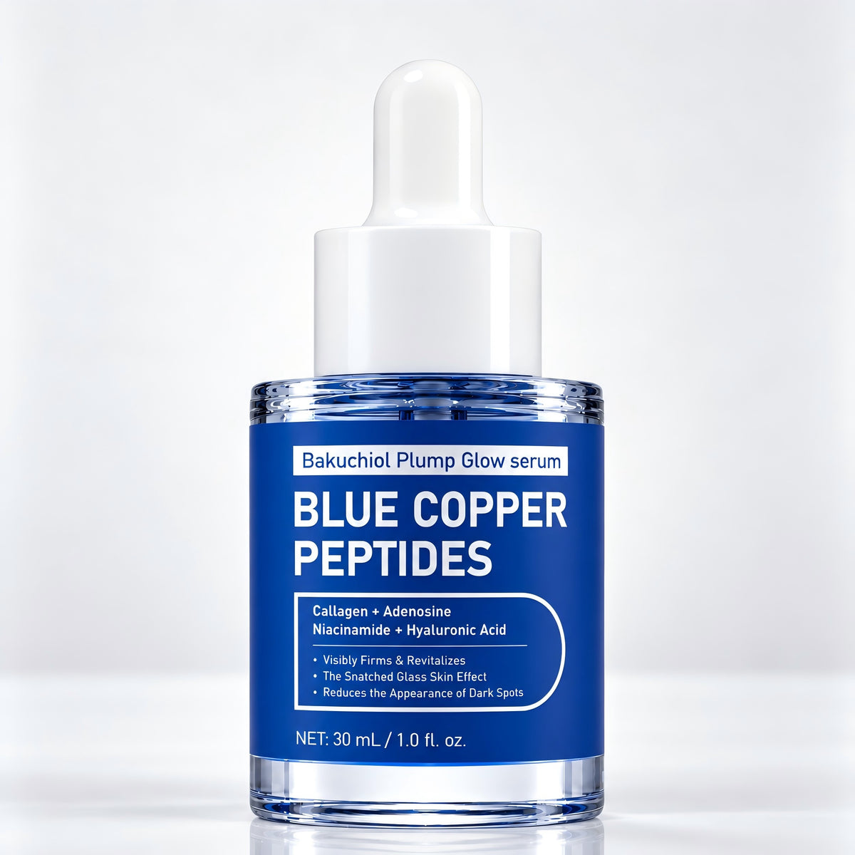 Copper Peptides Serum for Face, GHK-Cu, Bakuchiol & Hyaluronic Acid, 1.0 oz