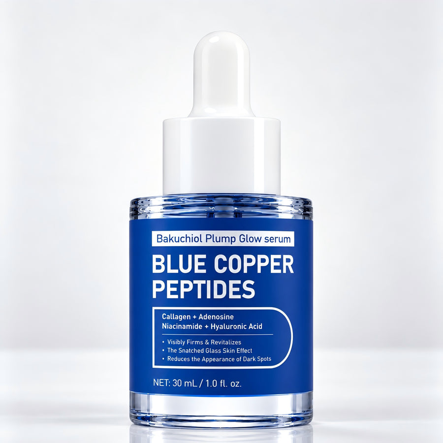 Copper Peptides Serum for Face, GHK-Cu, Bakuchiol & Hyaluronic Acid, 1.0 oz