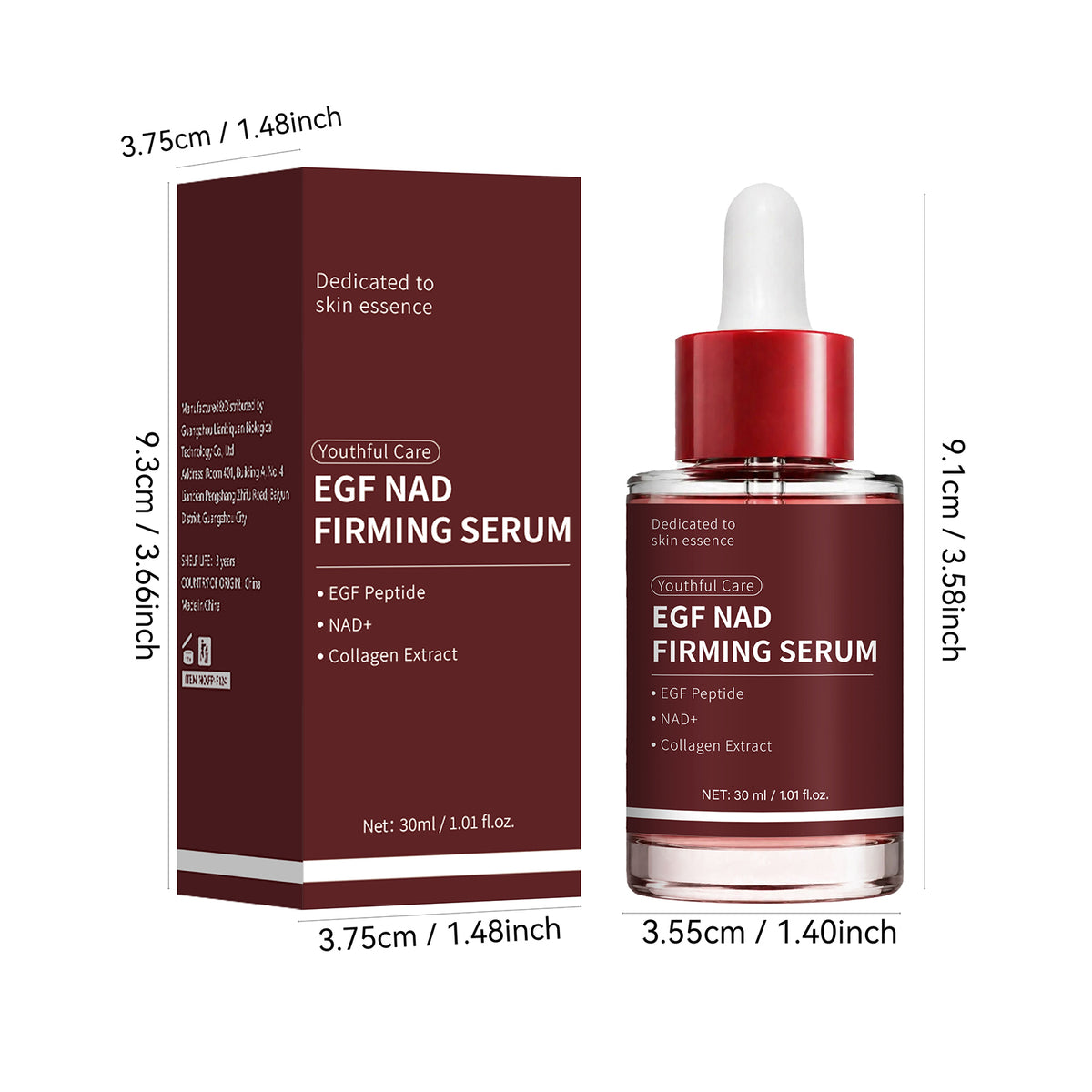 EGF NAD Firming Serum for Face and Neck, Hydrating Facial Serum, 1.01 oz
