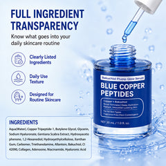 Copper Peptides Serum for Face, GHK-Cu, Bakuchiol & Hyaluronic Acid, 1.0 oz