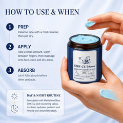 Beef Tallow Balm with Copper Peptide and Manuka Honey, Anti-Aging, 5.3 oz - veakoo