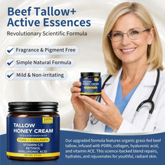 Beef Tallow Balm with PDRN Collagen and Retinol, Anti-Aging Face Moisturizer, 3.5 oz - veakoo
