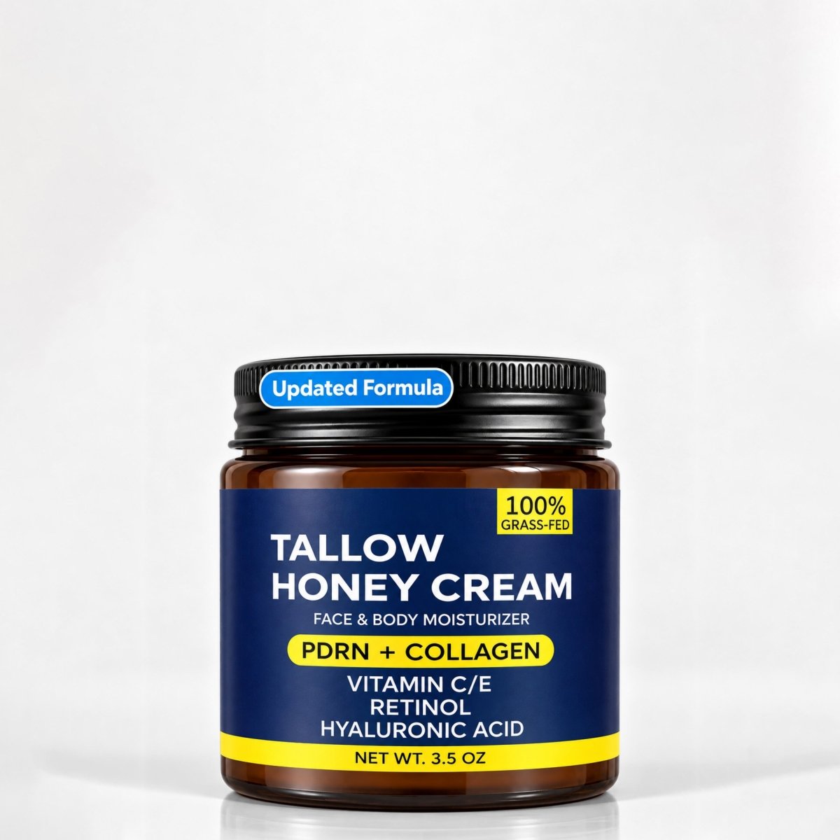 Beef Tallow Balm with PDRN Collagen and Retinol, Anti-Aging Face Moisturizer, 3.5 oz - veakoo