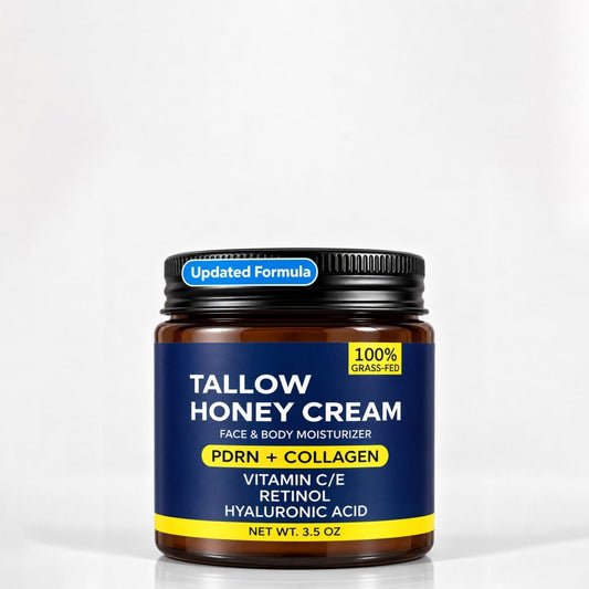 Beef Tallow Balm with PDRN Collagen and Retinol, Anti-Aging Face Moisturizer, 3.5 oz - veakoo