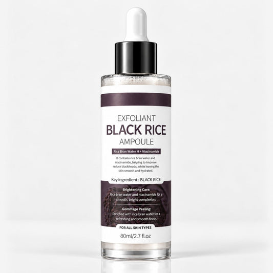 Black Rice Exfoliant Peeling Ampoule, Brightening Serum, 2.7oz - veakoo