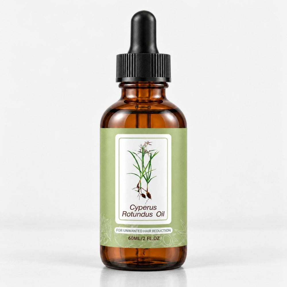 Cyperus Rotundus Oil, Natural Hair Growth Inhibitor for Face and Body, 2 oz - veakoo