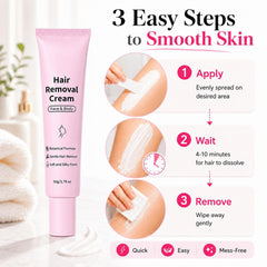 Hair Removal Cream for Women, Face and Body Depilatory with Spatula, 1.76 oz - veakoo