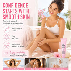 Hair Removal Cream for Women, Face and Body Depilatory with Spatula, 1.76 oz - veakoo