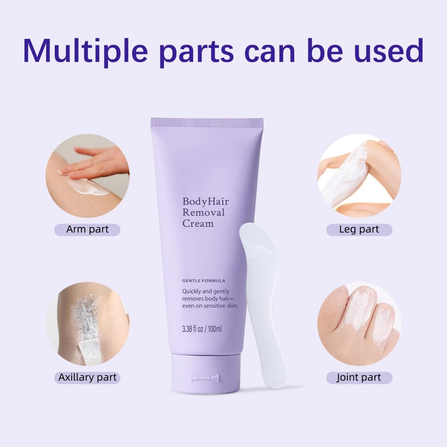Hair Removal Cream for Women, Legs Arms Underarms and Bikini, with Spatula, 3.38oz - veakoo