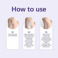 Hair Removal Cream for Women, Legs Arms Underarms and Bikini, with Spatula, 3.38oz - veakoo