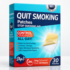 Nicotine-Free Smoking Support Patches, Daily Wellness, 30 Patches