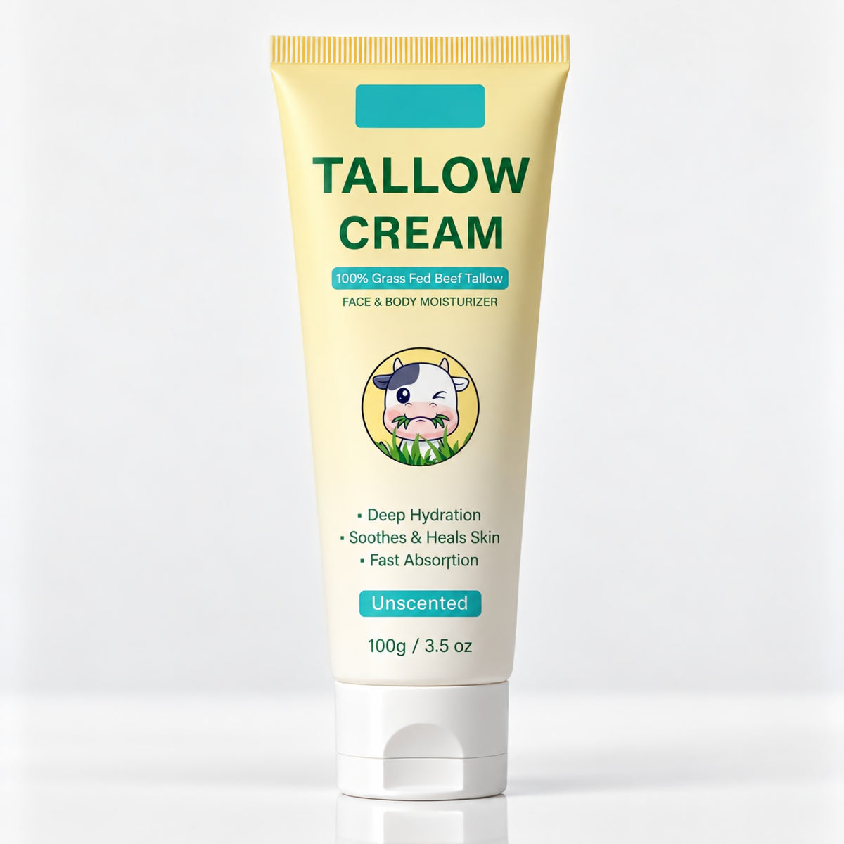 Whipped Beef Tallow Cream, Unscented Face and Body Moisturizer, 3.5 oz