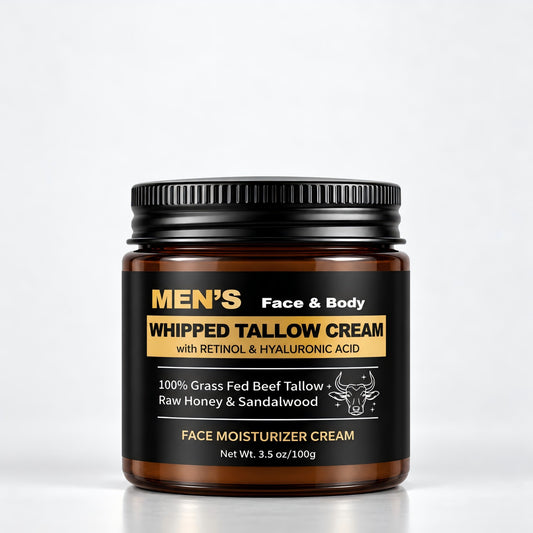 Grass-Fed Beef Tallow Moisturizer with Hyaluronic Acid & Retinol