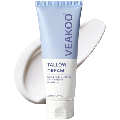 Veakoo Grass-Fed Beef Tallow Balm for Face & Skin - Natural Moisturizer