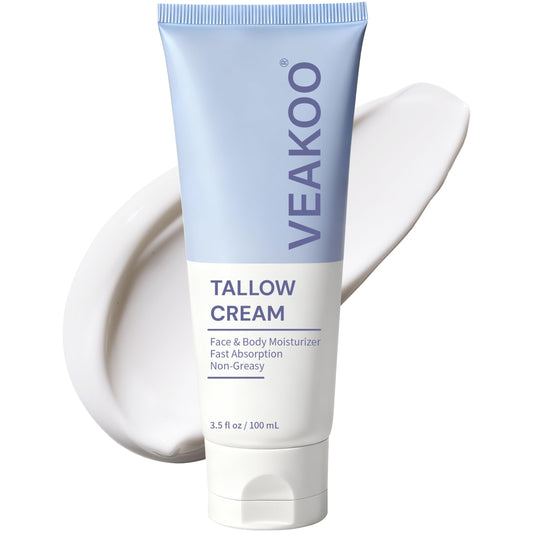 Veakoo Grass-Fed Beef Tallow Balm for Face & Skin - Natural Moisturizer