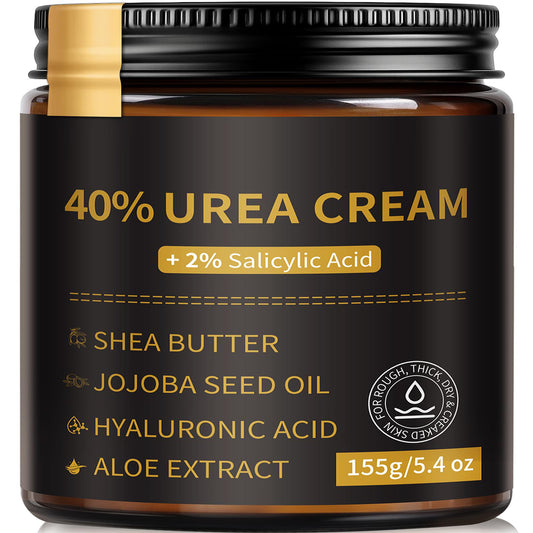 Urea Cream 40% with Salicylic Acid 2%, Dry Cracked Skin, 5.4 oz