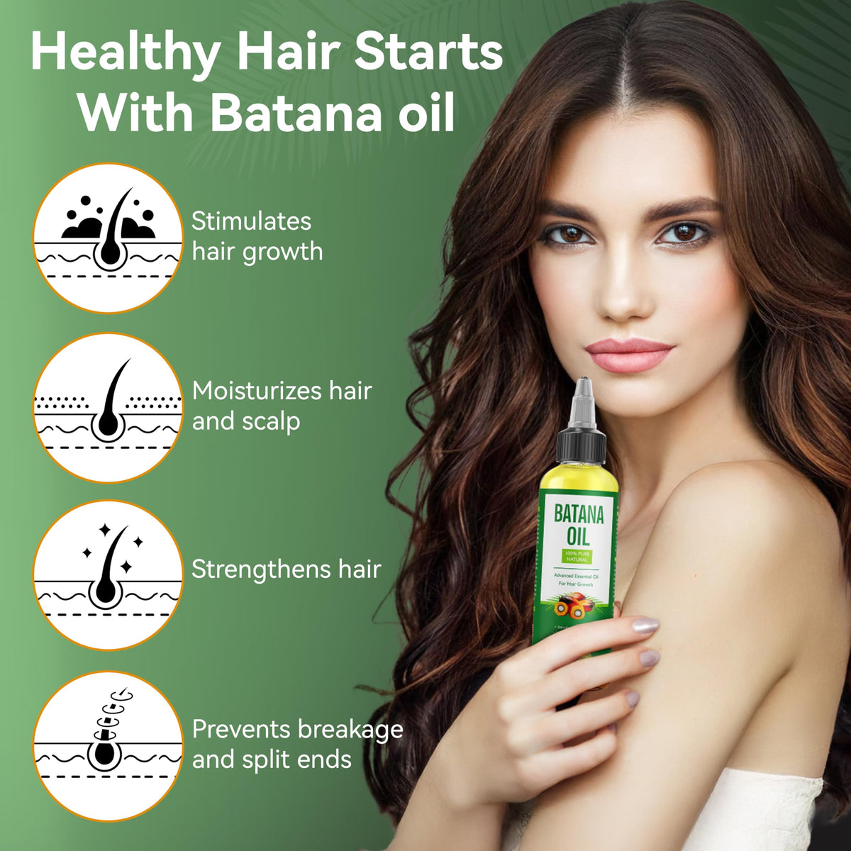 Batana Oil for Hair Care | Unrefined Honduran Oil for Dry Hair, Scalp & Hair Repair, 4.05 oz
