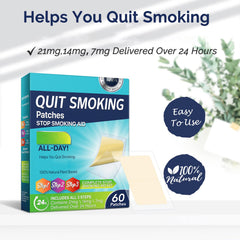 Nicotine-Free Smoking Support Patches, Daily Wellness, 60 Patches