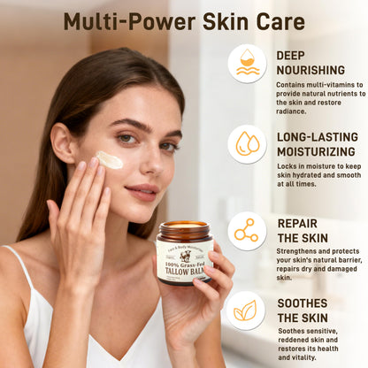 Veakoo Premium Beef Tallow Face Balm - Grass-Fed Natural Moisturizer