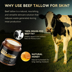 Grass-Fed Beef Tallow Moisturizer with Hyaluronic Acid & Retinol
