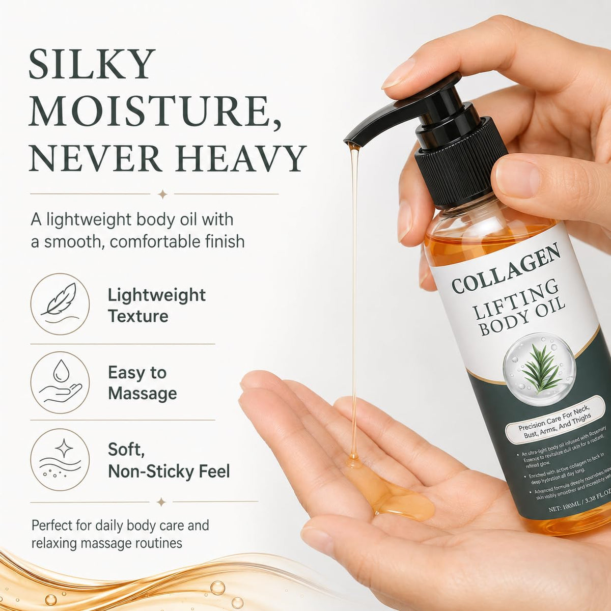 Collagen Body Oil for Firmer, Smoother-Looking Skin, 3.38 fl oz