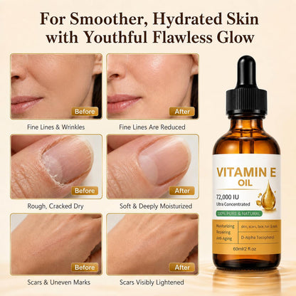 Vitamin E Face Cream with Tocopherol, Hydrating Moisturizer, 2 oz