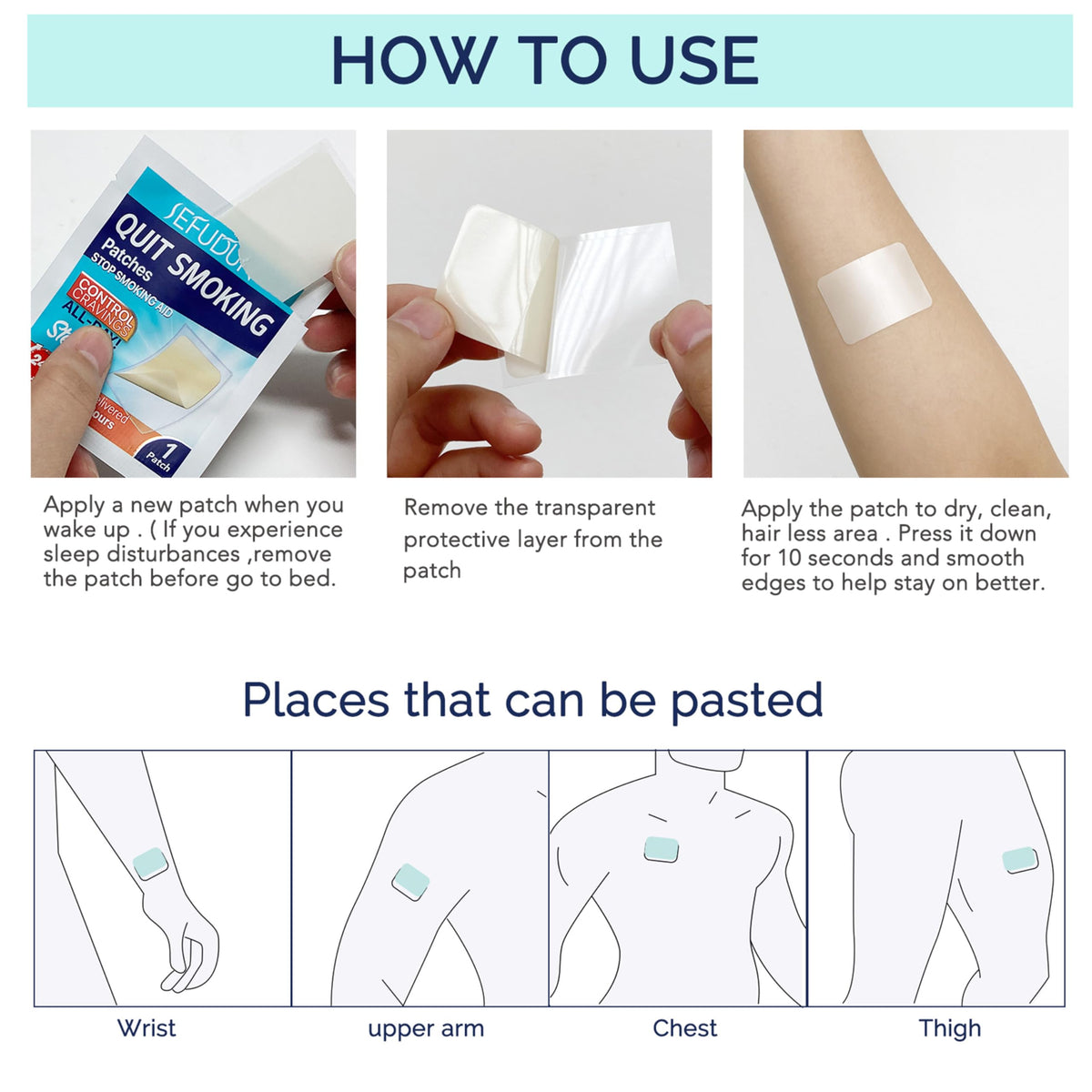 Nicotine-Free Smoking Support Patches, Daily Wellness, 30 Patches