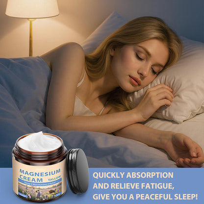 Magnesium Cream with Grass-Fed Beef Tallow, Nighttime Body Care, 4 oz