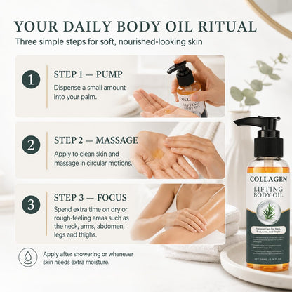 Collagen Body Oil for Firmer, Smoother-Looking Skin, 3.38 fl oz