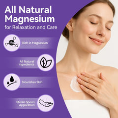 Magnesium Body Butter with Jojoba Oil and Shea Butter, Safe for Kids, 4 oz - veakoo
