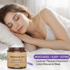 Magnesium Body Butter with Jojoba Oil and Shea Butter, Safe for Kids, 4 oz - veakoo