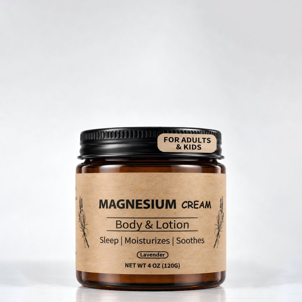 Magnesium Body Butter with Jojoba Oil and Shea Butter, Safe for Kids, 4 oz - veakoo
