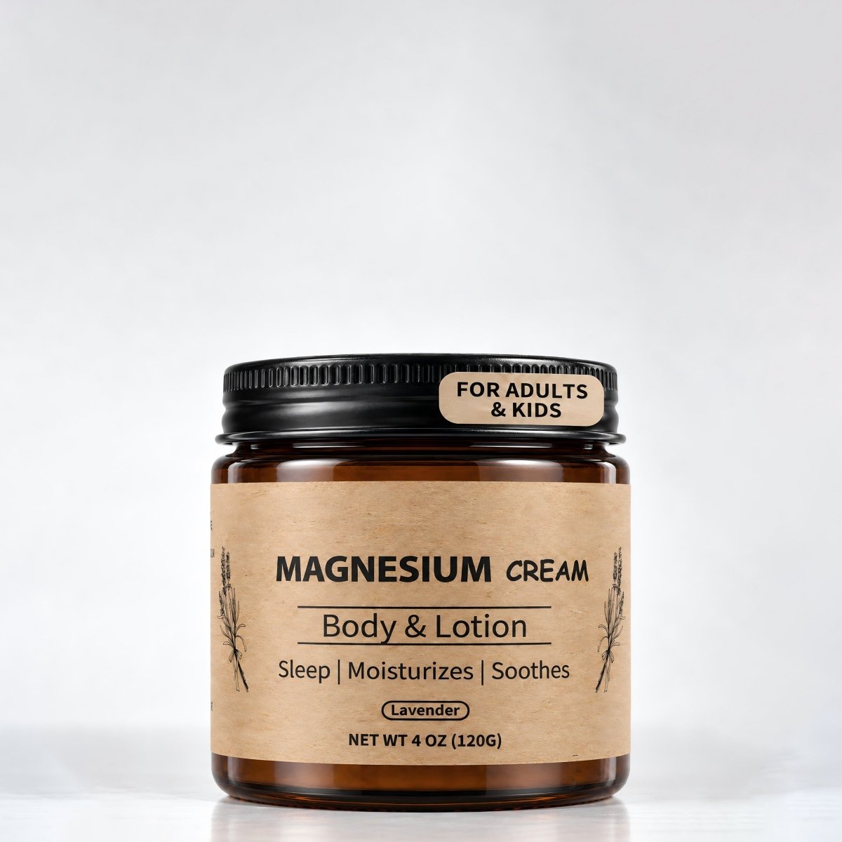 Magnesium Body Butter with Jojoba Oil and Shea Butter, Safe for Kids, 4 oz - veakoo
