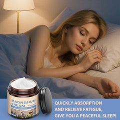 Magnesium Cream with Grass Fed Beef Tallow, Nighttime Body Care, 4 oz - veakoo