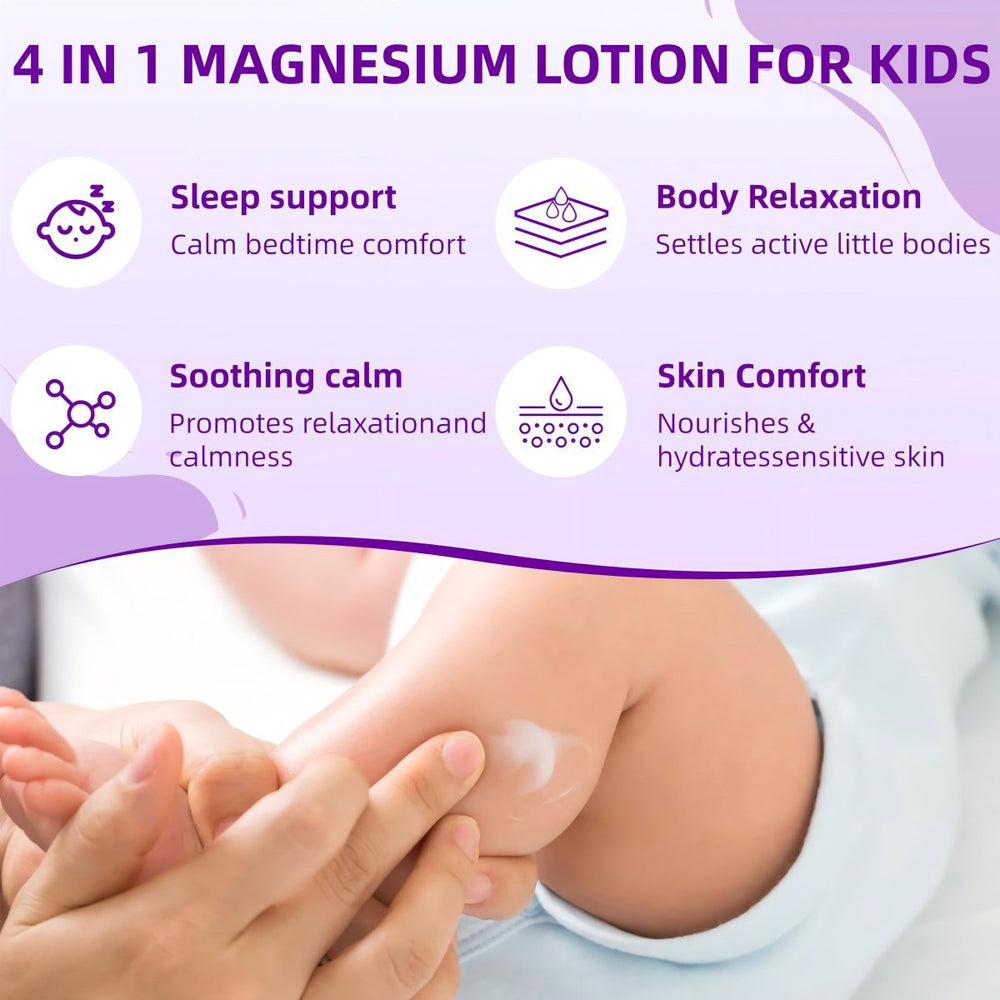 Magnesium Lotion, Grass Fed Tallow, Sleep and Muscle Support, Lavender 4 oz - veakoo