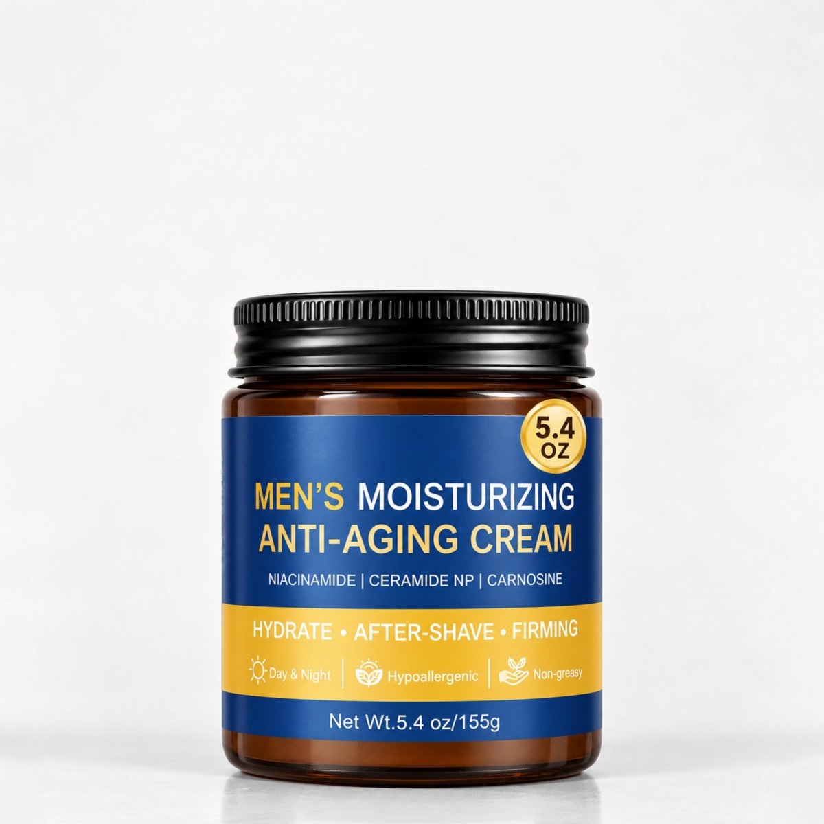 Mens Face Moisturizer with Niacinamide, Ceramide and Carnosine, 5.4 oz - veakoo