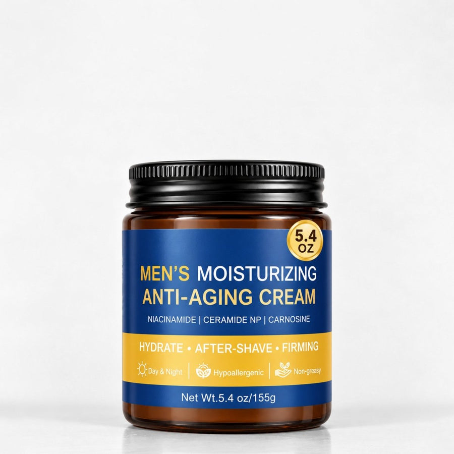 Mens Face Moisturizer with Niacinamide, Ceramide and Carnosine, 5.4 oz - veakoo