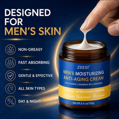 Mens Face Moisturizer with Niacinamide, Ceramide and Carnosine, 5.4 oz - veakoo