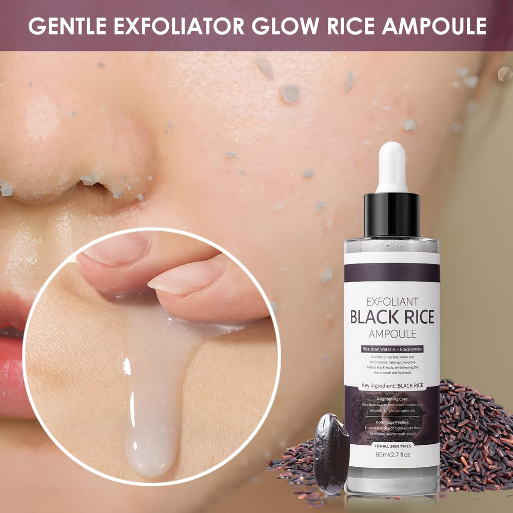 Black Rice Exfoliant Peeling Ampoule, Brightening Serum, 2.7oz