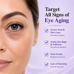 Retinol Eye Cream, Anti-Aging for Dark Circles and Puffiness, 1.06 oz - veakoo