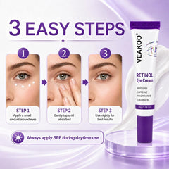 Retinol Eye Cream, Anti-Aging for Dark Circles and Puffiness, 1.06 oz - veakoo