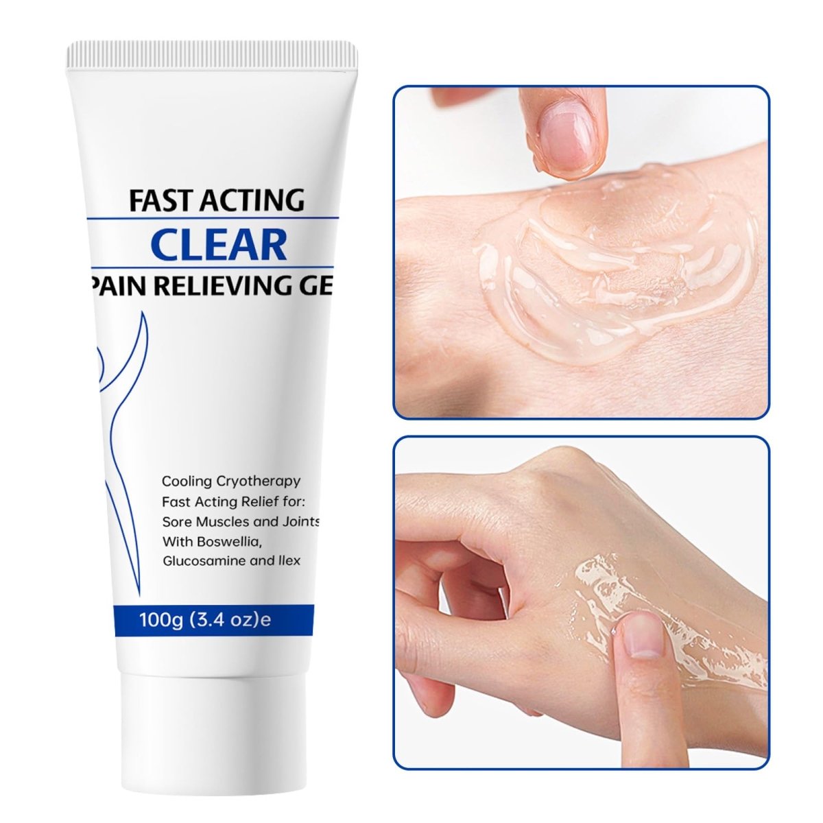 Soothing Cooling Gel with Menthol, Muscle Relief for Women and Men, 3.4oz - veakoo