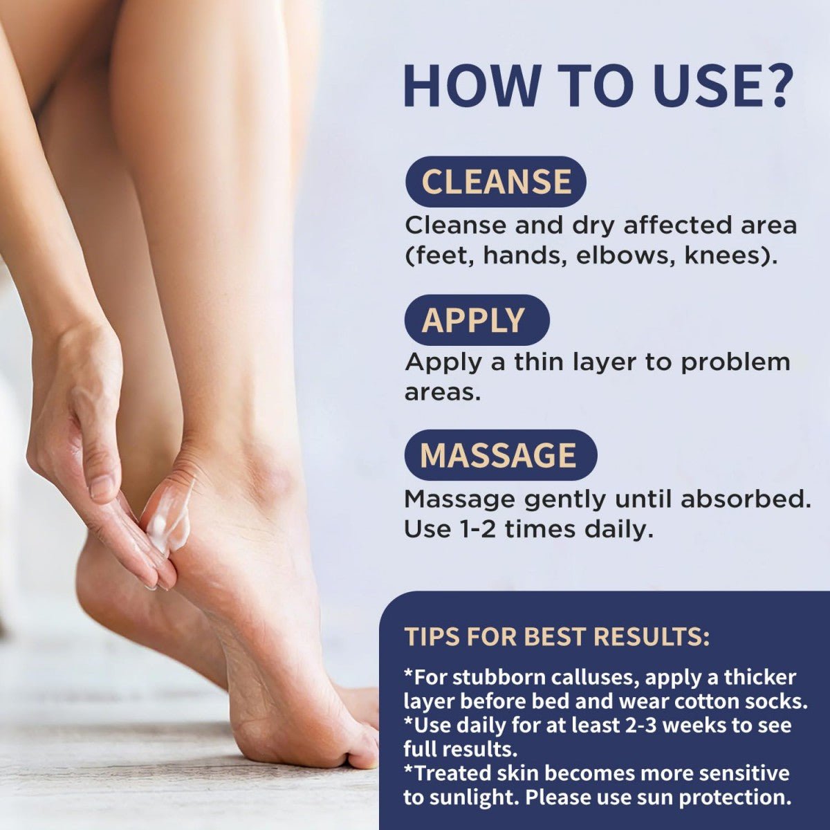 Urea Cream 40% for Feet, Salicylic Acid 2%, Callus Remover, 4.23 oz - veakoo