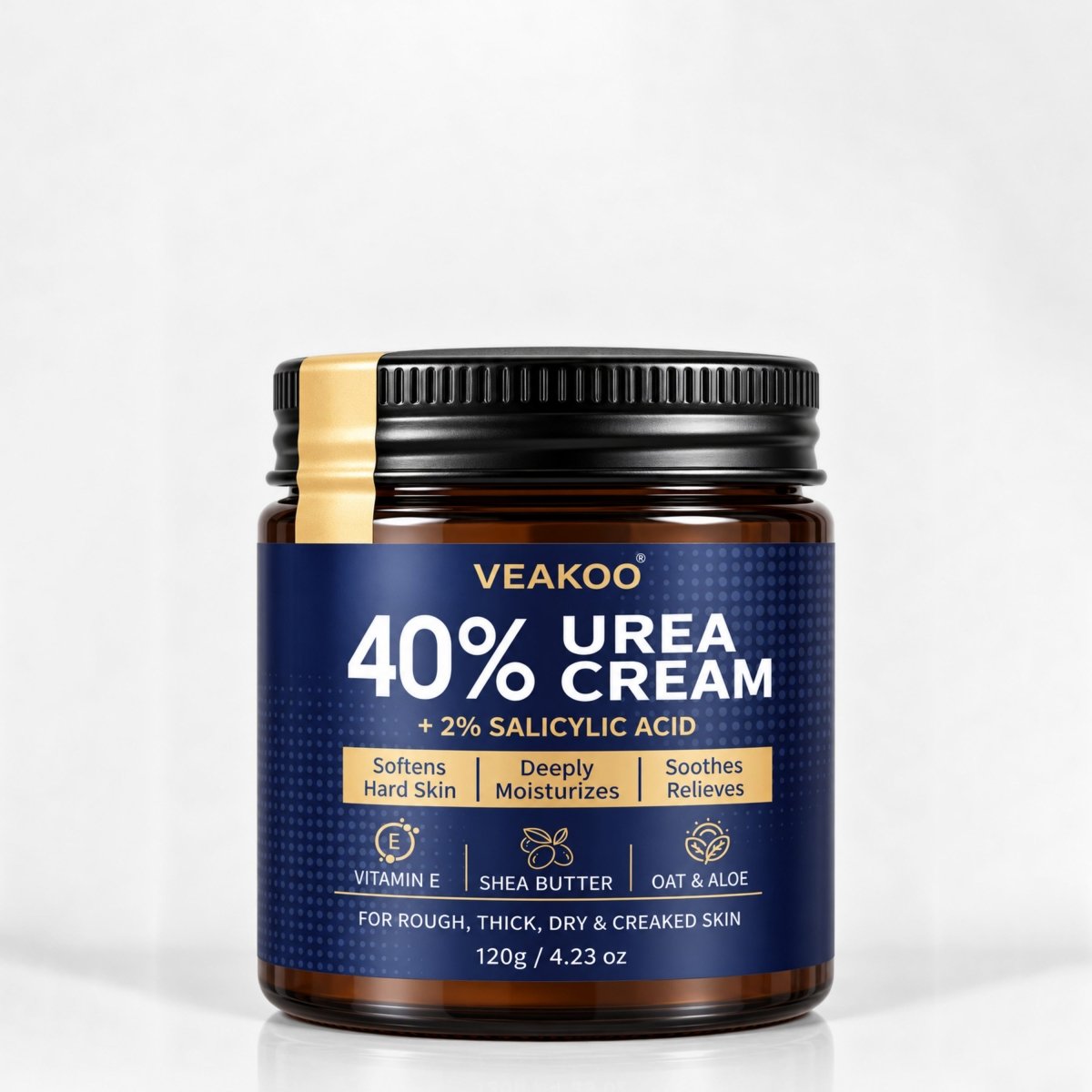 Urea Cream 40% for Feet, Salicylic Acid 2%, Callus Remover, 4.23 oz - veakoo