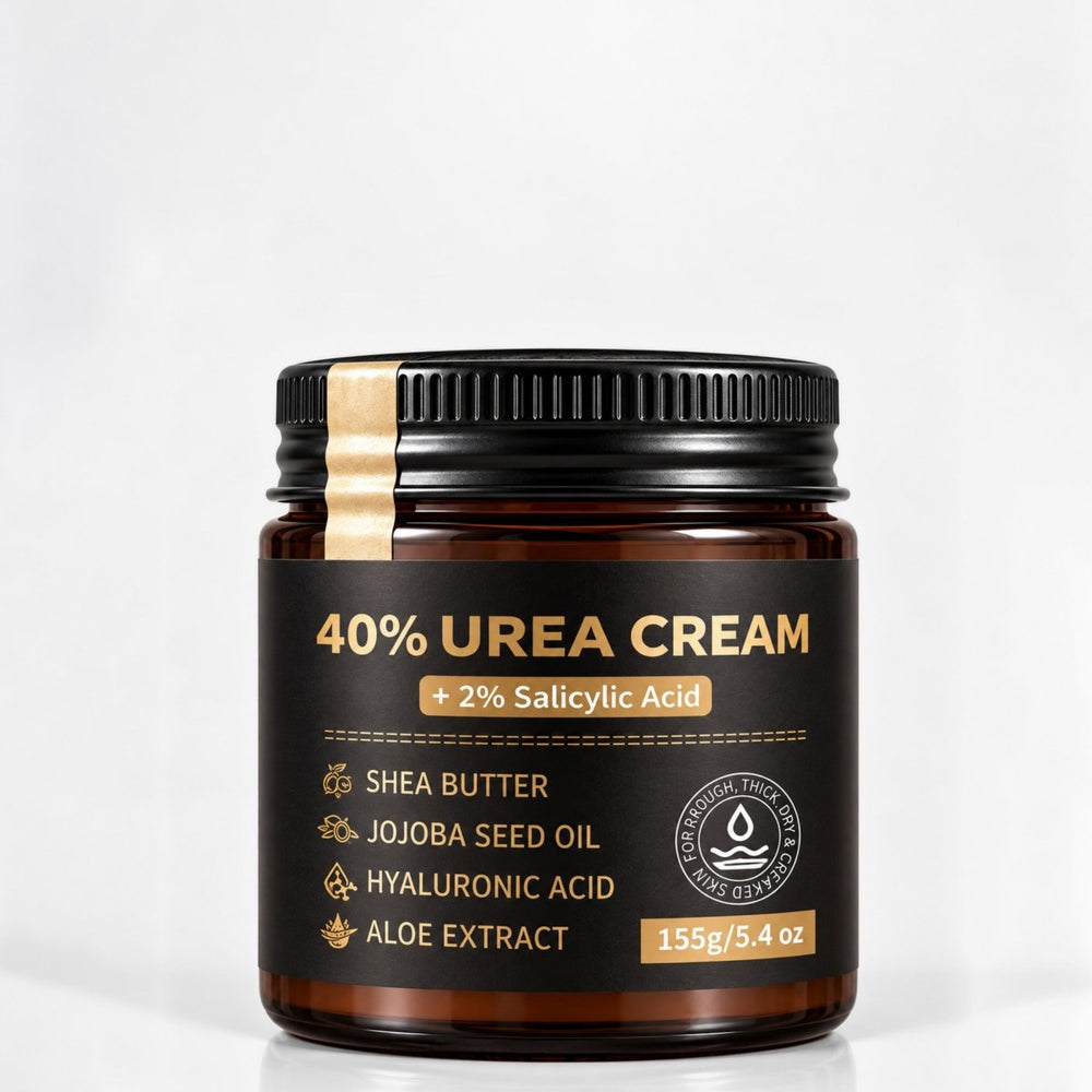 Urea Cream 40% with Salicylic Acid 2%, Dry Cracked Skin, 5.4 oz - veakoo