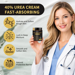 Urea Cream 40% with Salicylic Acid 2%, Dry Cracked Skin, 5.4 oz - veakoo