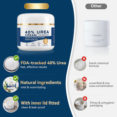 Urea Cream 40% with Salicylic Acid 2%, Foot and Hand Cream, Callus Remover, 5.29 oz - veakoo